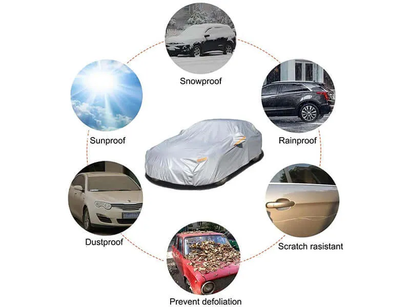 Aluminum Layer Car Cover for Sedan 3XXL