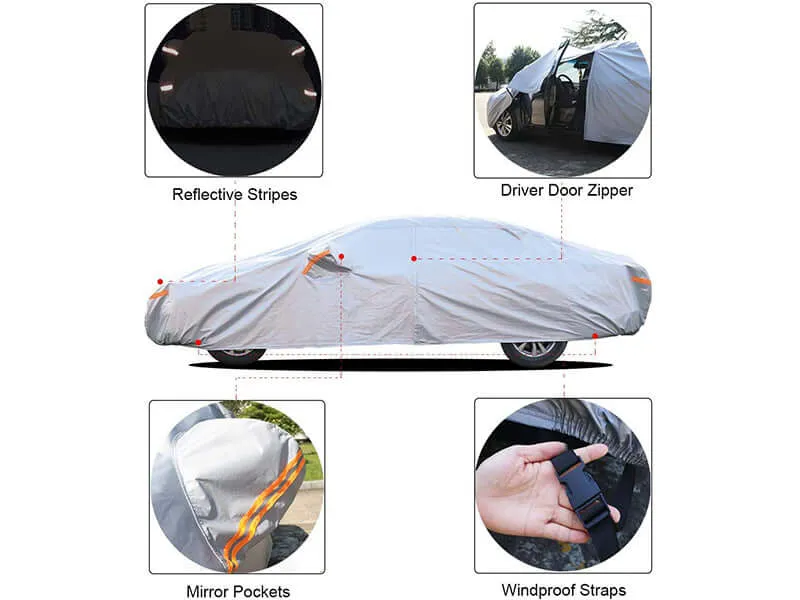 Aluminum Layer Car Cover for Sedan 3XXL