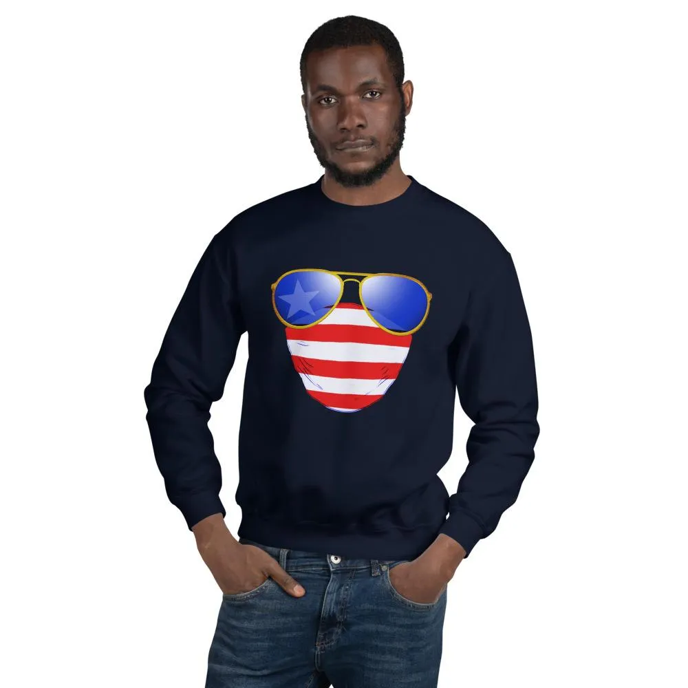 American Dude Abides - Unisex Crew Neck Sweatshirt