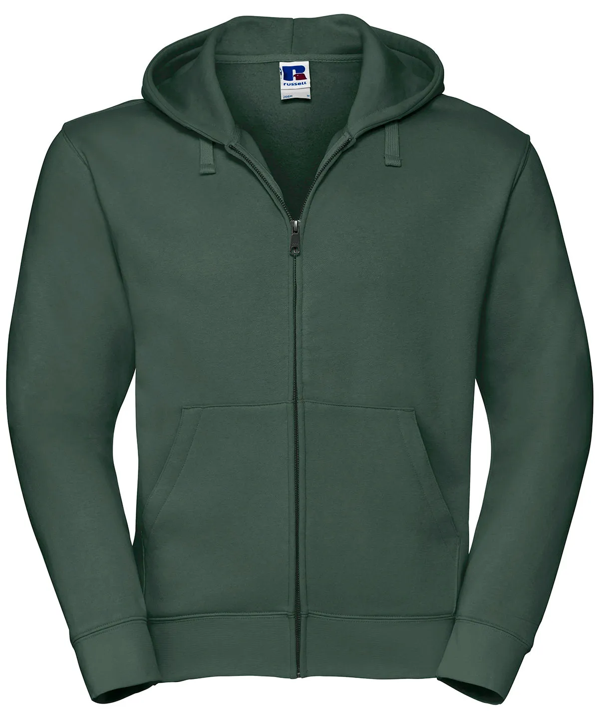 Authentic zipped hooded sweat | Bottle Green