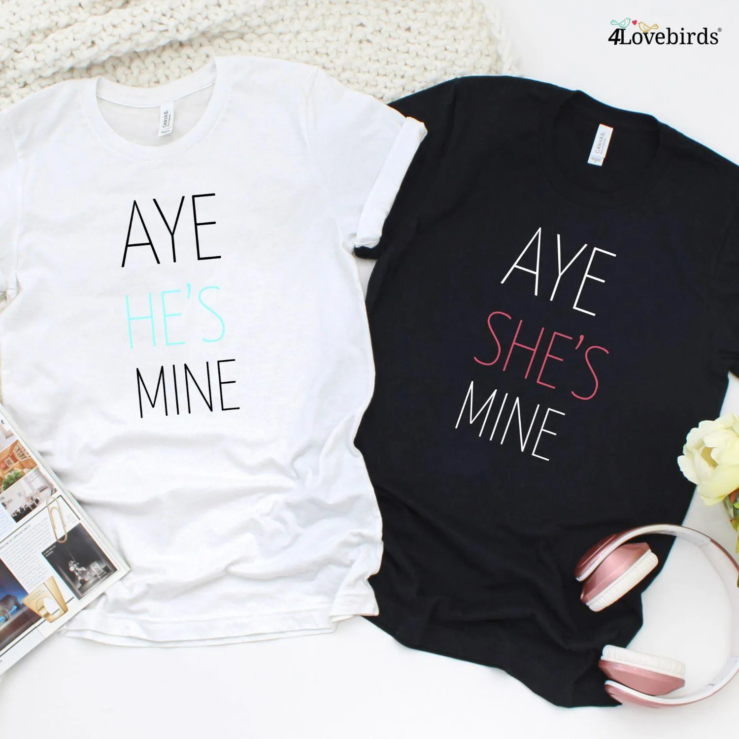 Aye She's Mine & Aye He's Mine: Adorable Matching Set for Couples – Outfits to Love!