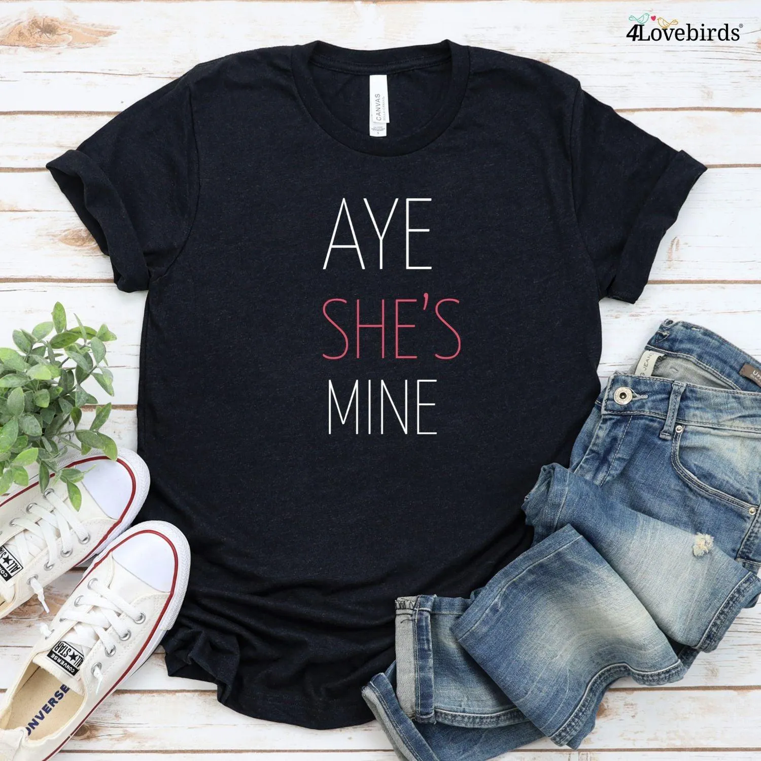 Aye She's Mine & Aye He's Mine: Adorable Matching Set for Couples – Outfits to Love!