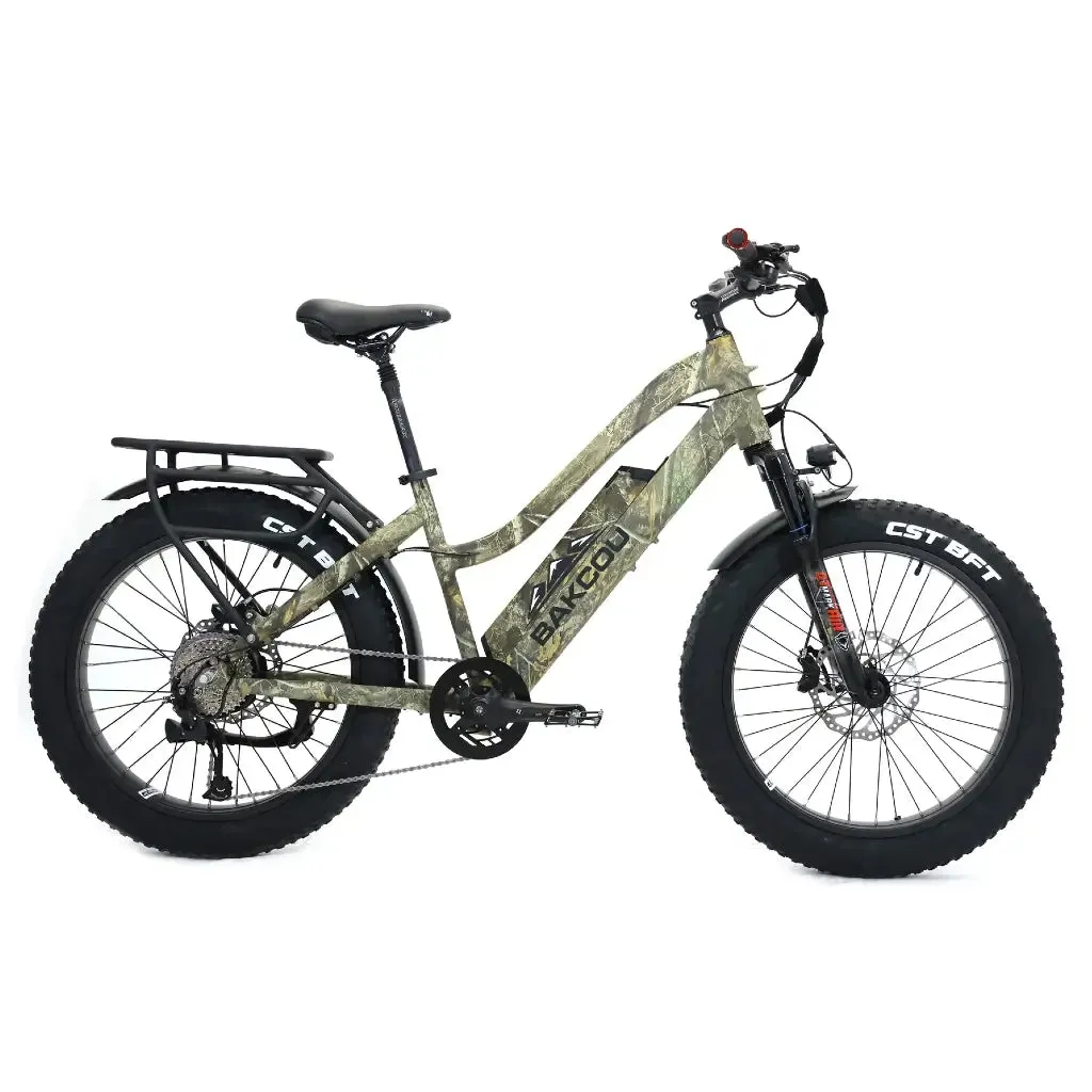 Bakcou Flatlander Step through (ST) 24" 750W 48V Fat Tire Electric Hunting Bike