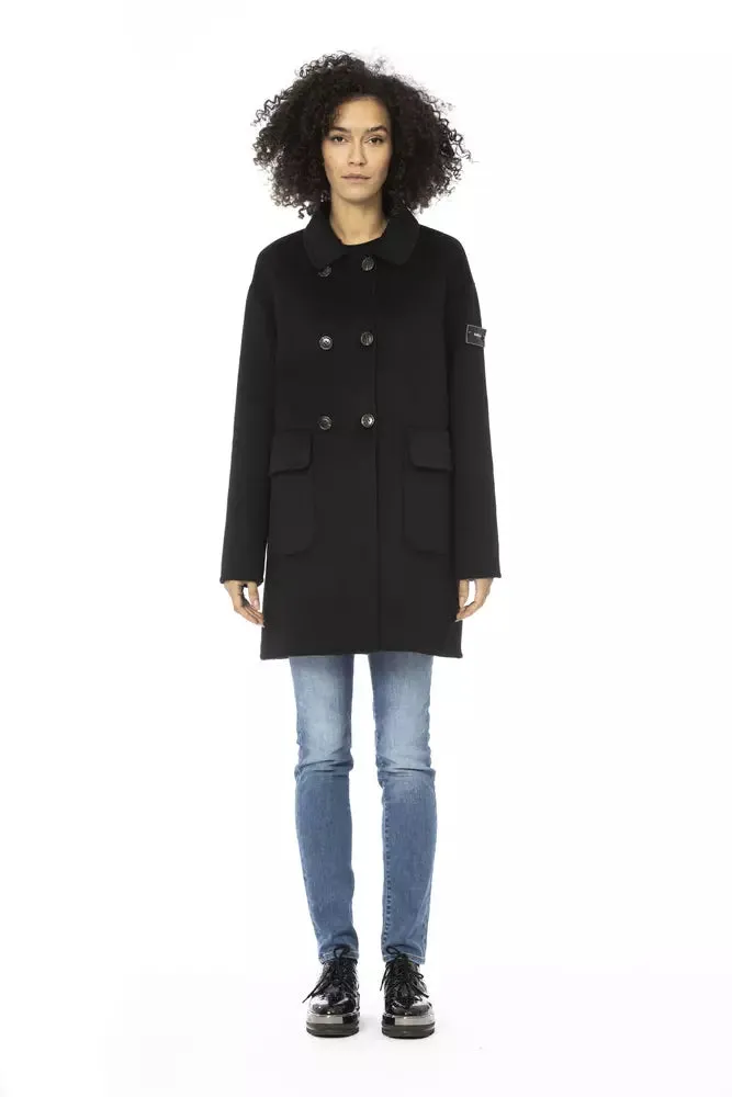 Baldinini Trend Black Wool Women Coat