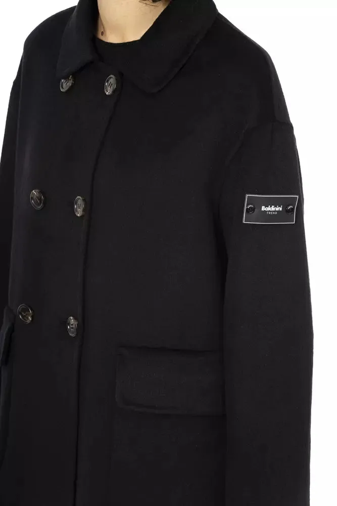 Baldinini Trend Black Wool Women Coat