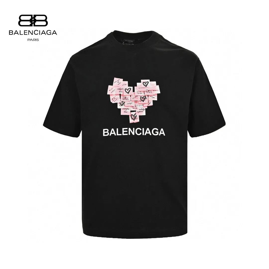 Balenciaga Love Notes T-Shirt in Black