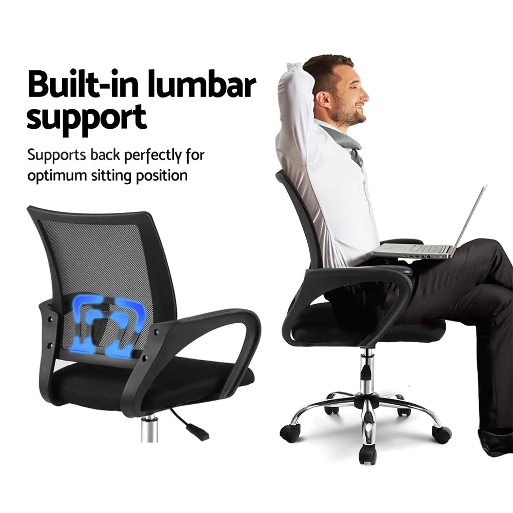 Breathable Mesh Office Chair Mid Back with Lumbar Support - Artiss