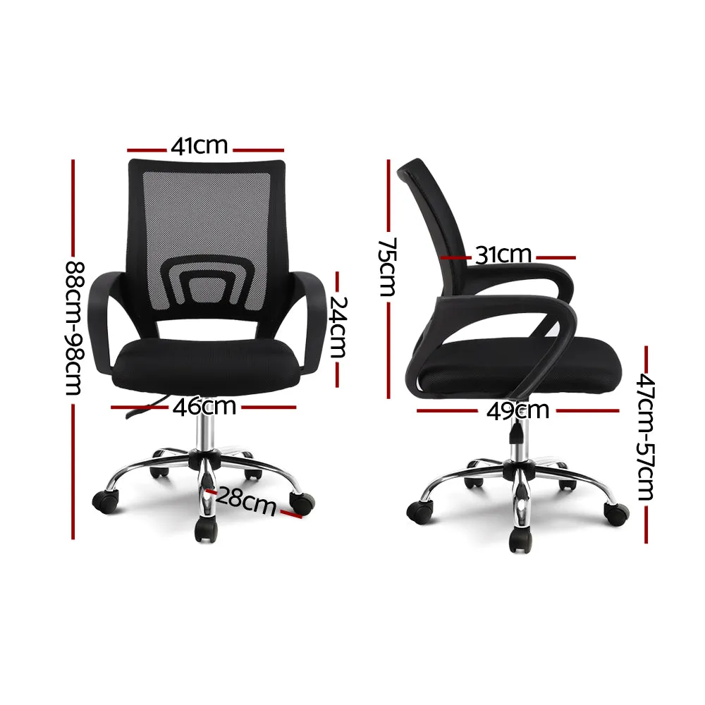 Breathable Mesh Office Chair Mid Back with Lumbar Support - Artiss