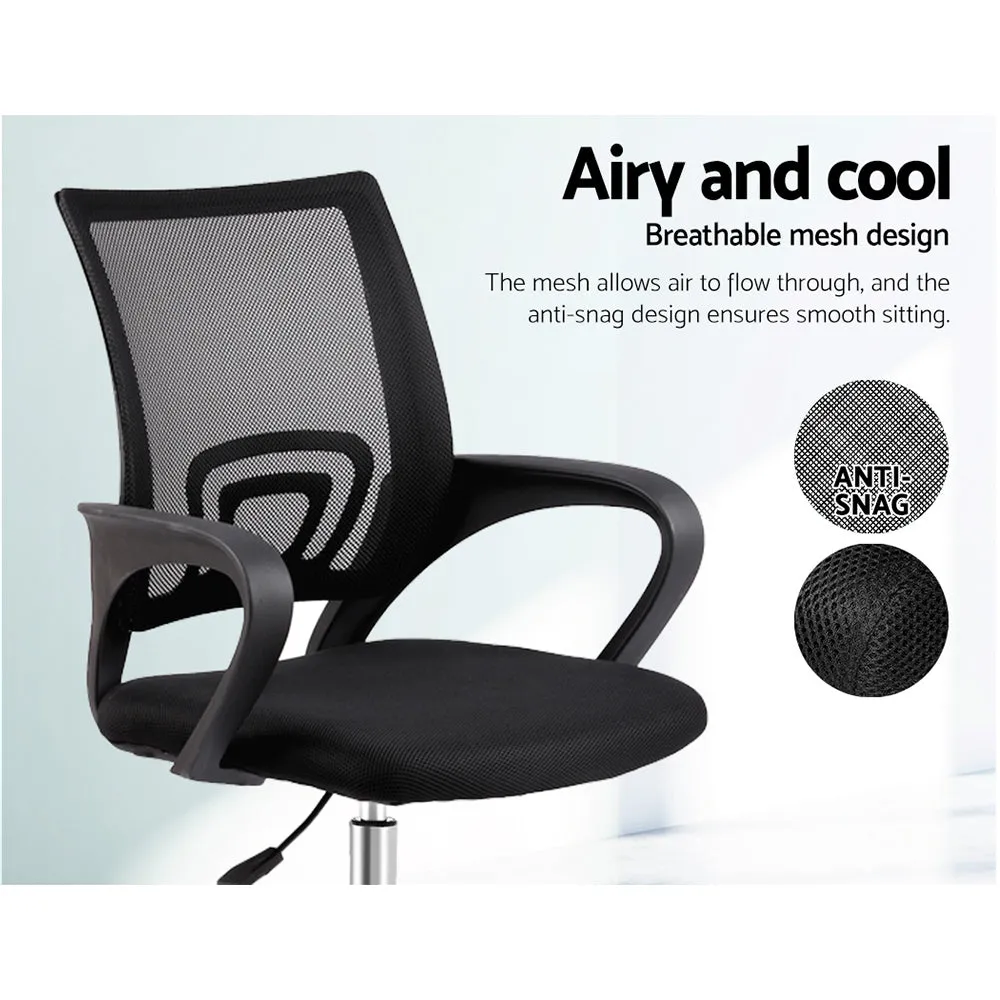 Breathable Mesh Office Chair Mid Back with Lumbar Support - Artiss