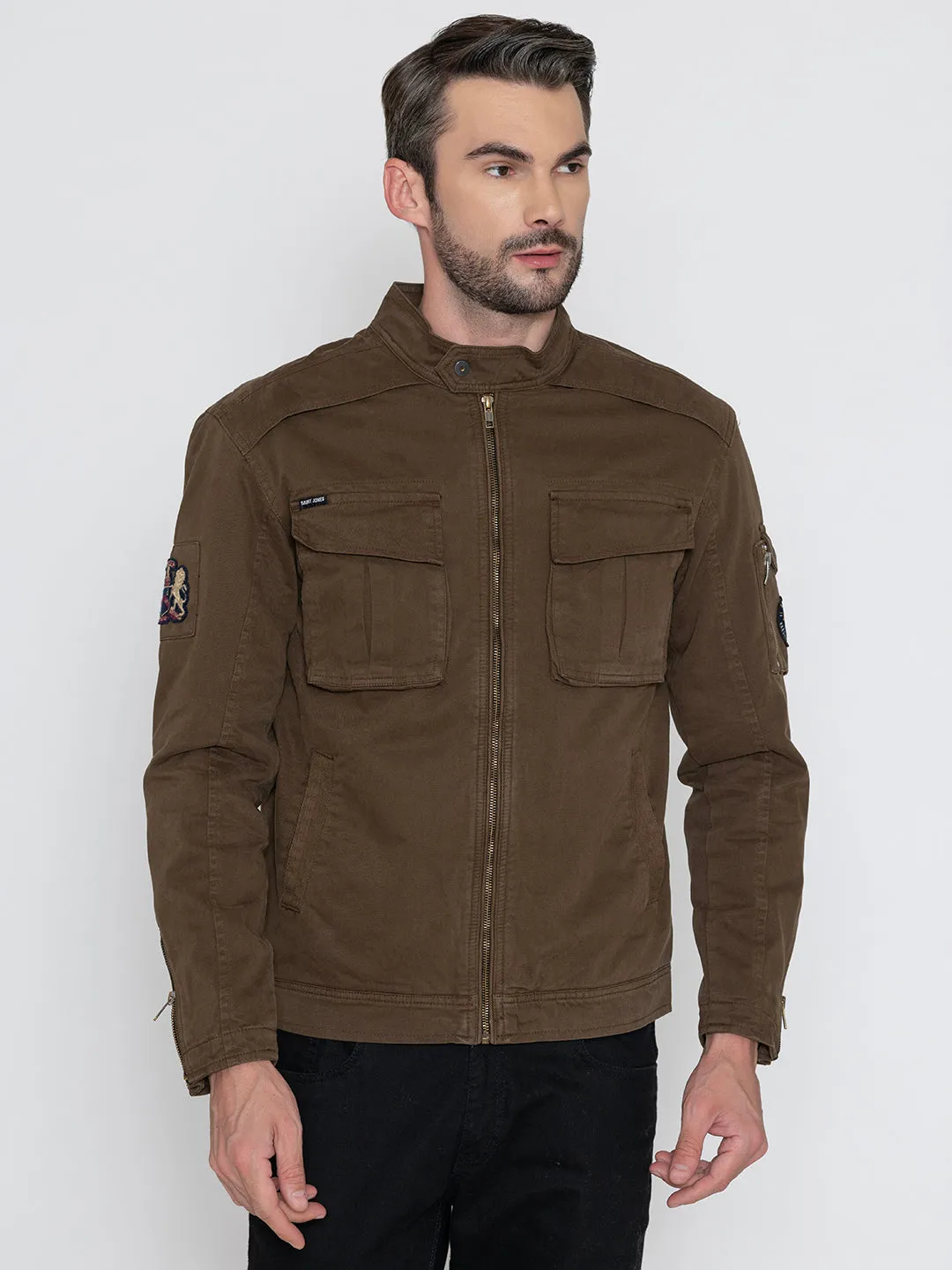 BROWN ROCKER JACKET.