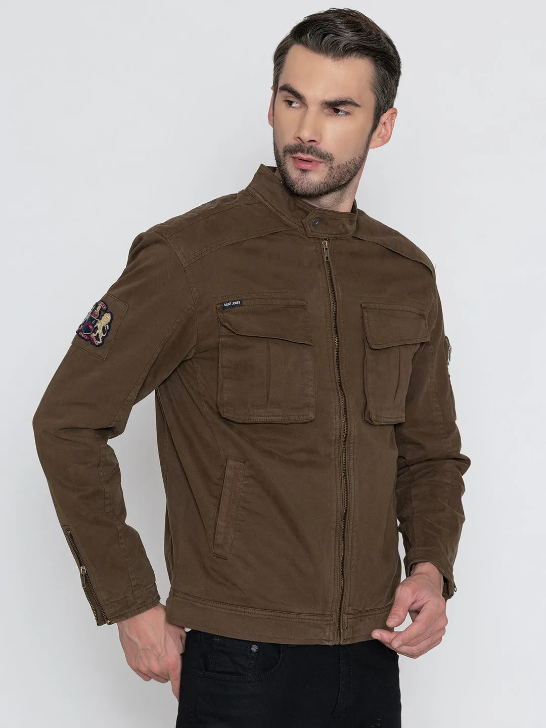 BROWN ROCKER JACKET.