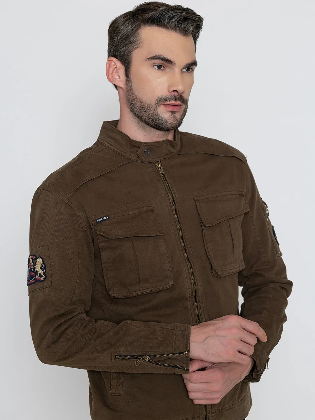 BROWN ROCKER JACKET.