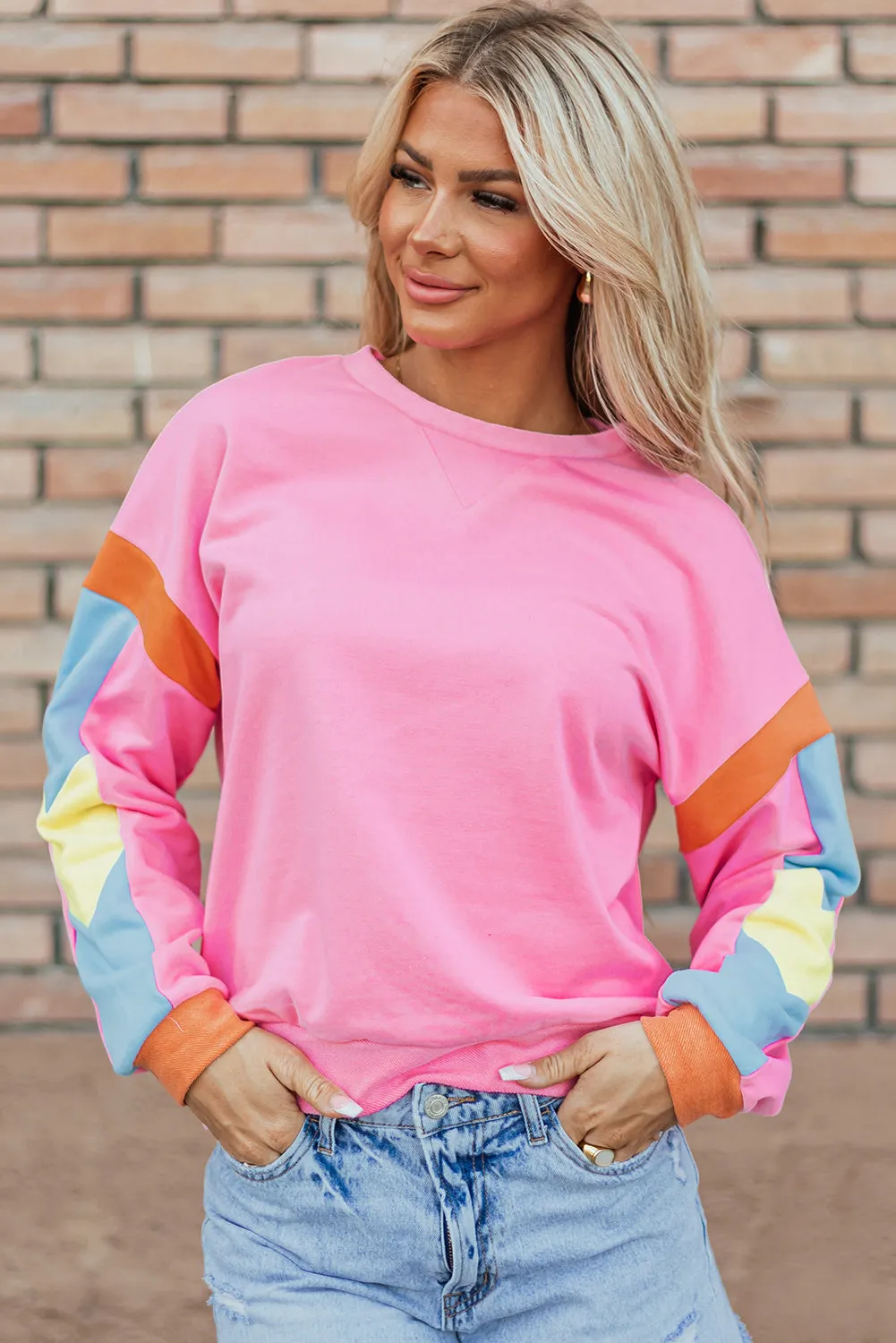 Candy Colorblock French Terry Top