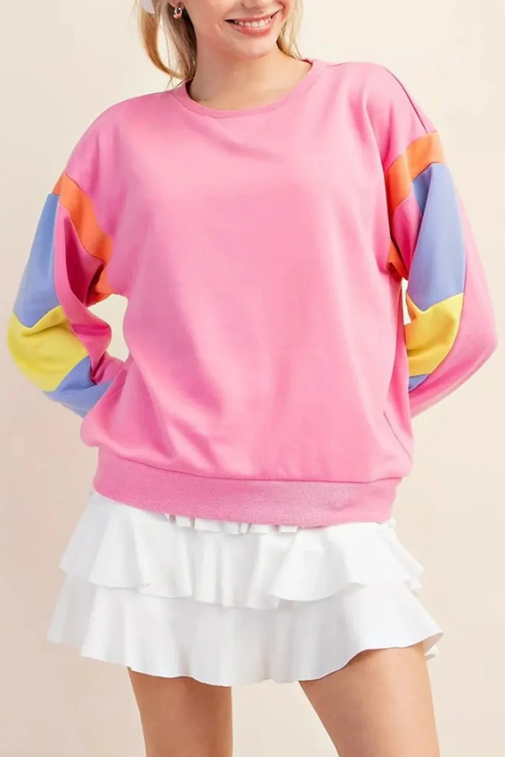 Candy Colorblock French Terry Top