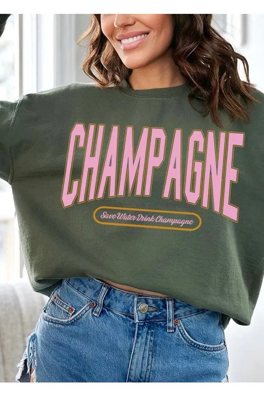 Champagne Drink Graphic Sweatshirts