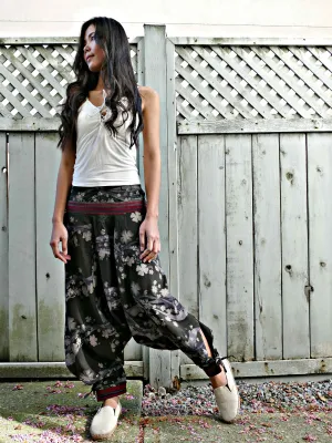 Cherry Blossom Tribal Warrior Pants