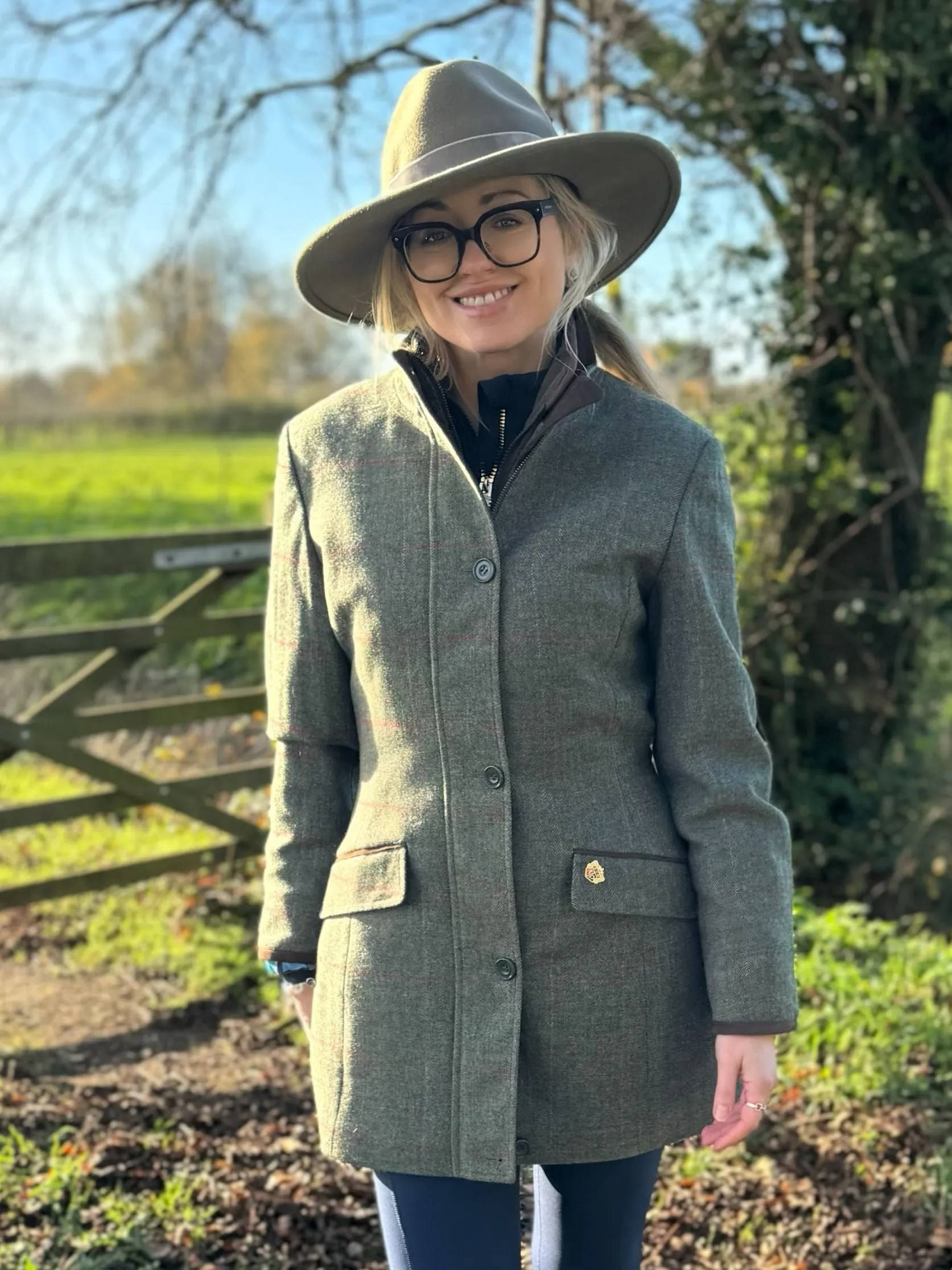 Combrook Ladies Tweed Field Jacket In Heath - Regular Fit