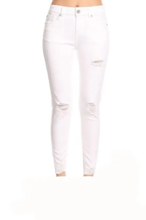 Cropped White Skinny Jeans - EP3048