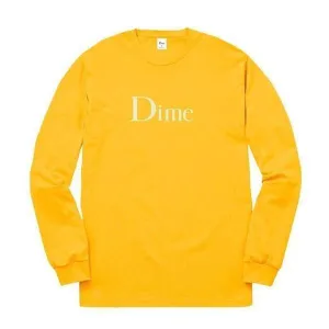 Dime Classic Logo Long Sleeve Tee Gold