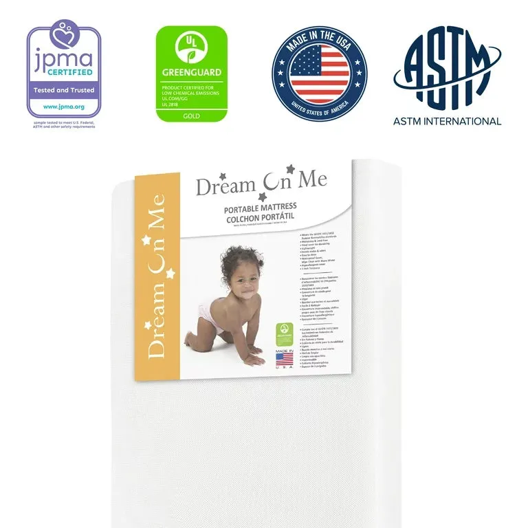 Dream on Me Breathable 4 Inch Full-Size  Crib & Toddler Mattress