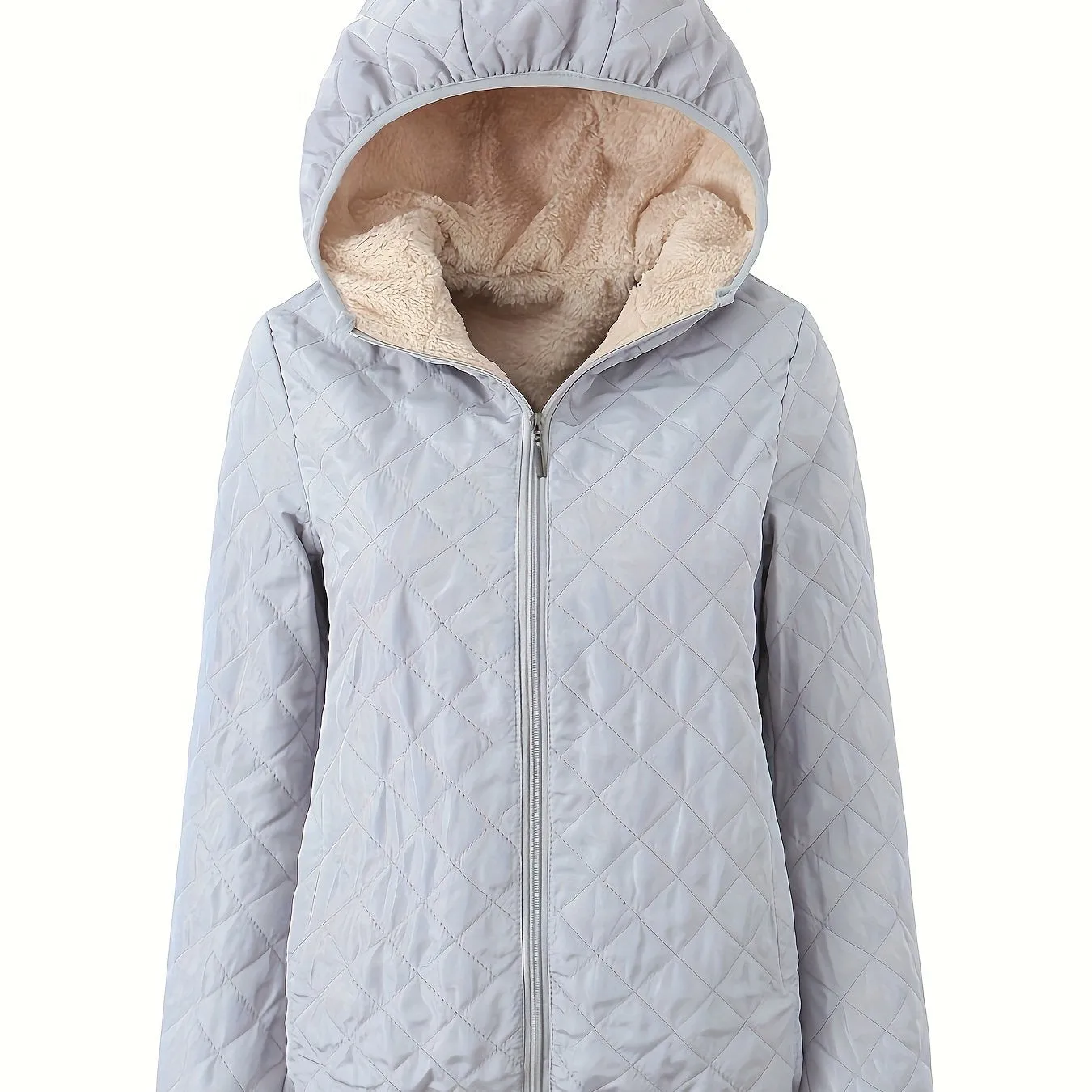 Emma | Quilted zippered jacket with hood