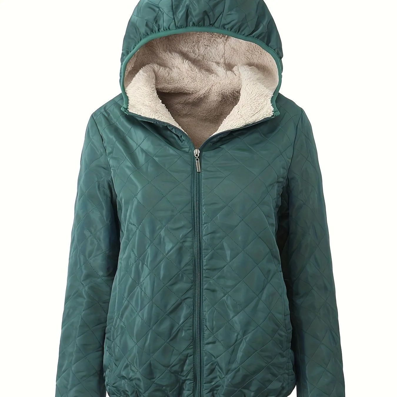 Emma | Quilted zippered jacket with hood