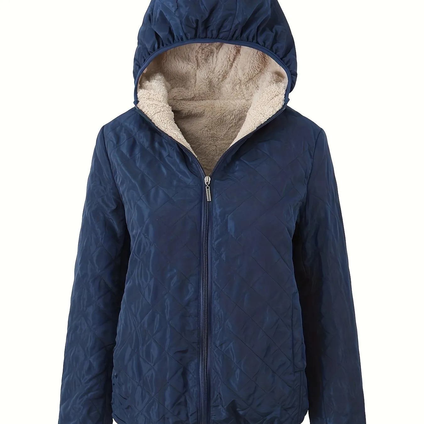 Emma | Quilted zippered jacket with hood