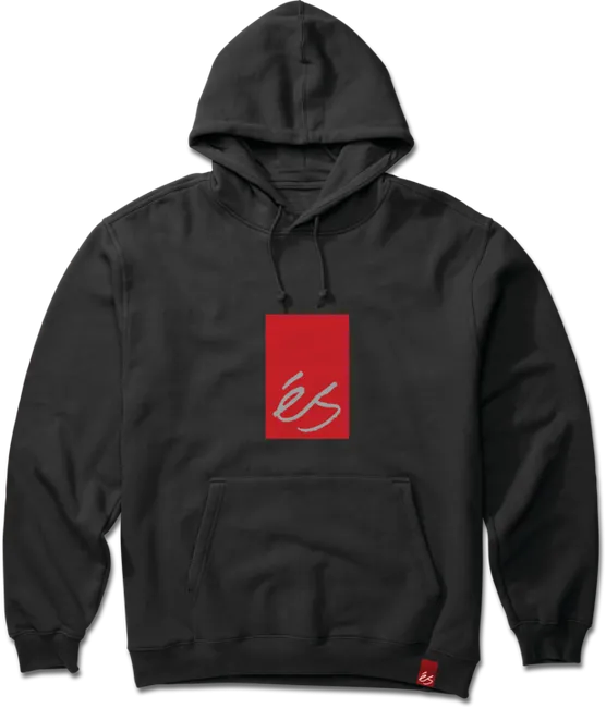 eS Main Block Hoodie, Black Red