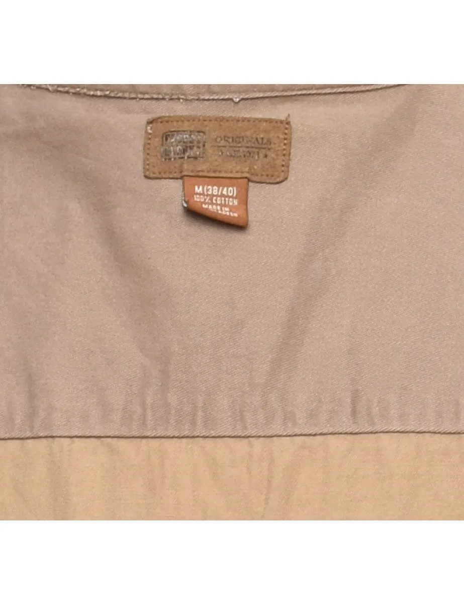 Faded Glory Classic Beige Denim Shirt - M