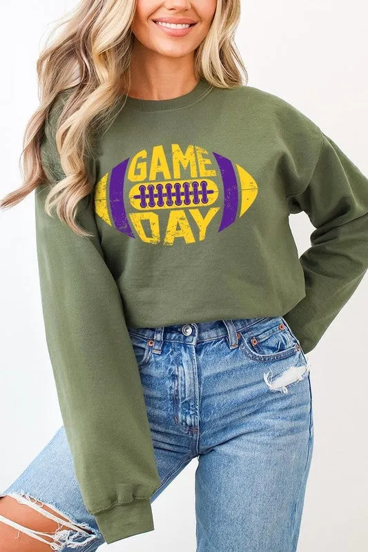 Game Day Football Graphic Fleece Sweatshirts