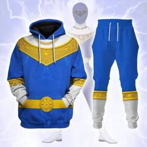 Gearhomie Blue Power Rangers Zeo Hoodies Sweatshirt T-shirt Hawaiian Tracksuit