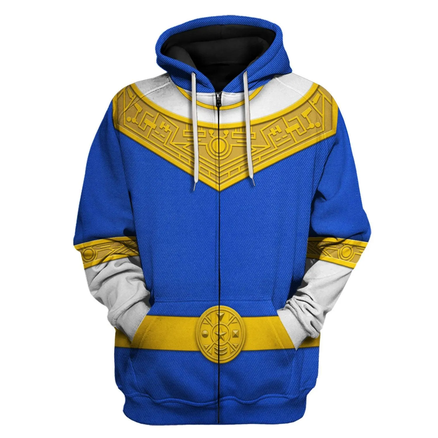 Gearhomie Blue Power Rangers Zeo Hoodies Sweatshirt T-shirt Hawaiian Tracksuit