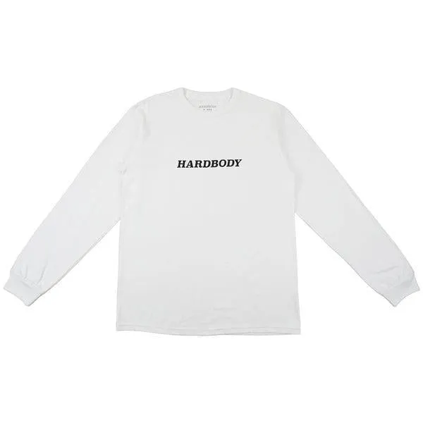 Hardbody Skateboards Long Sleeve Logo Tee White