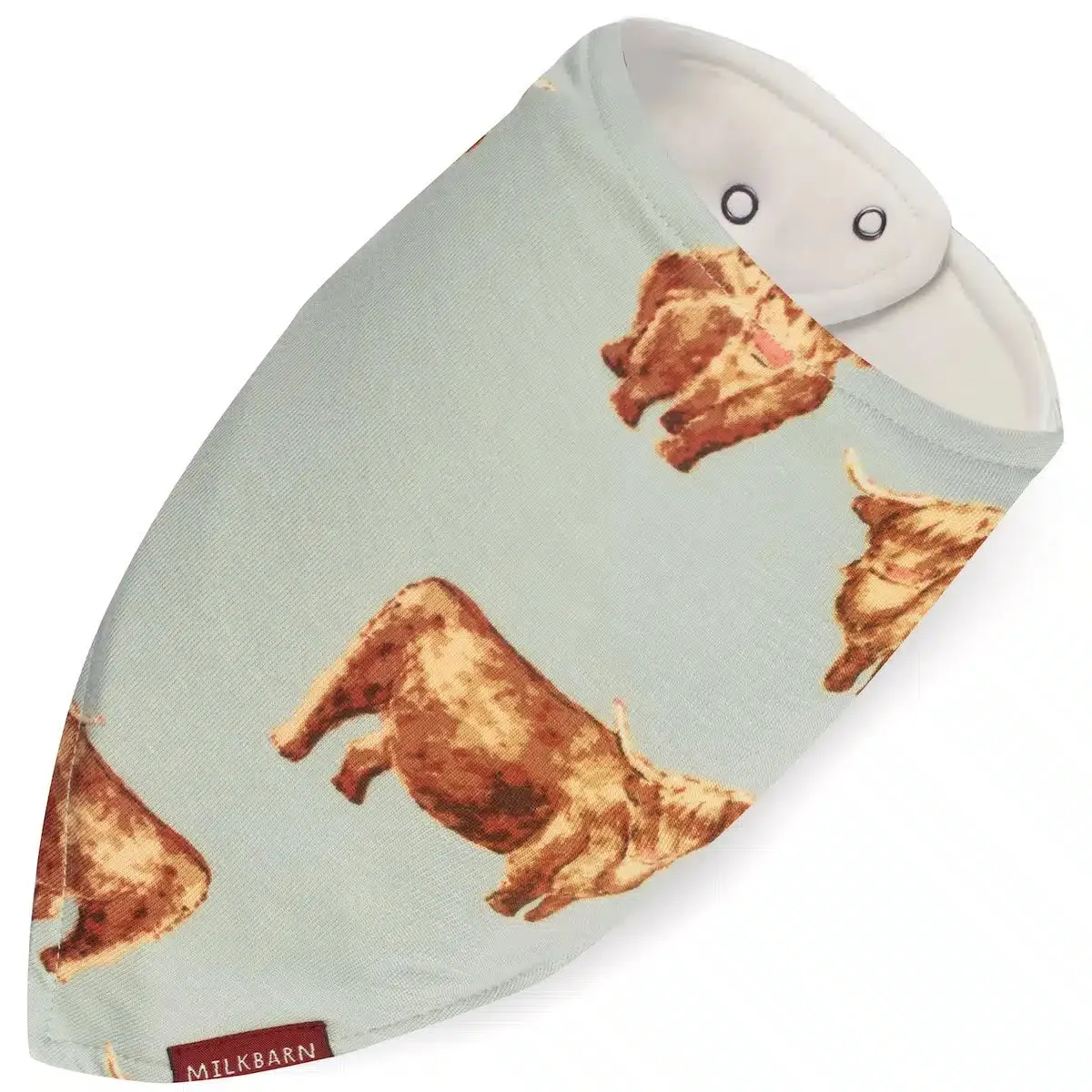 Highland Cow Bamboo Three-Layer Kerchief Bib