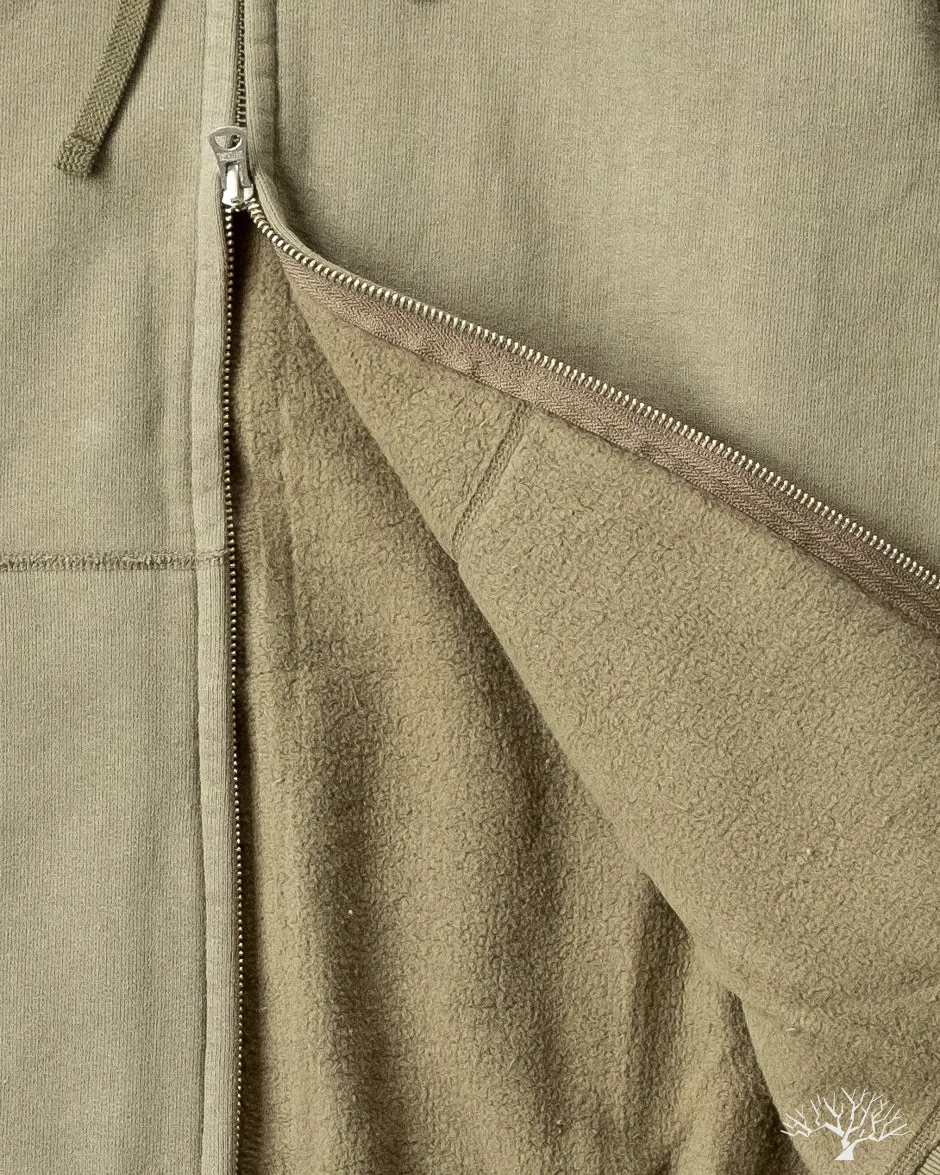 IHSW-10-OLV - Ultra Heavyweight Loopwheel Zip Up Hoody - Olive