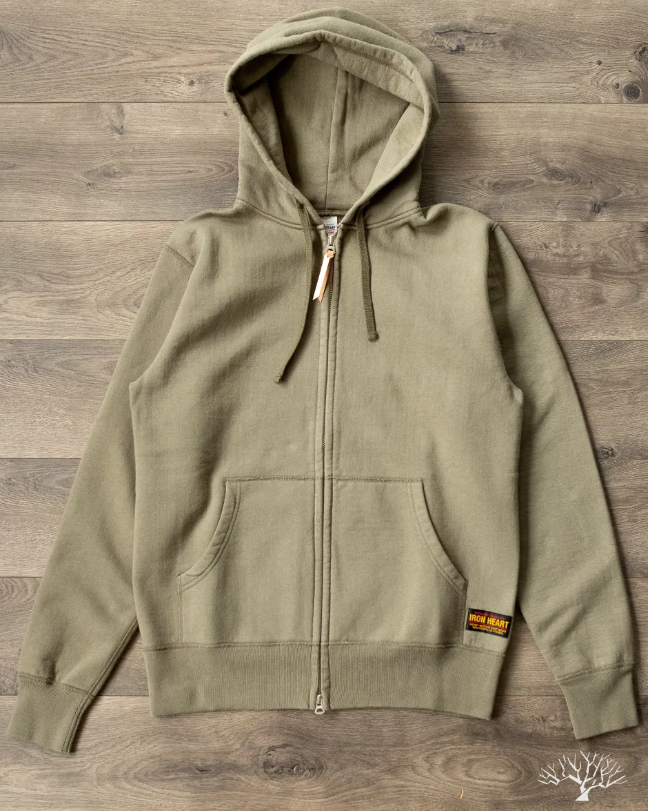 IHSW-10-OLV - Ultra Heavyweight Loopwheel Zip Up Hoody - Olive