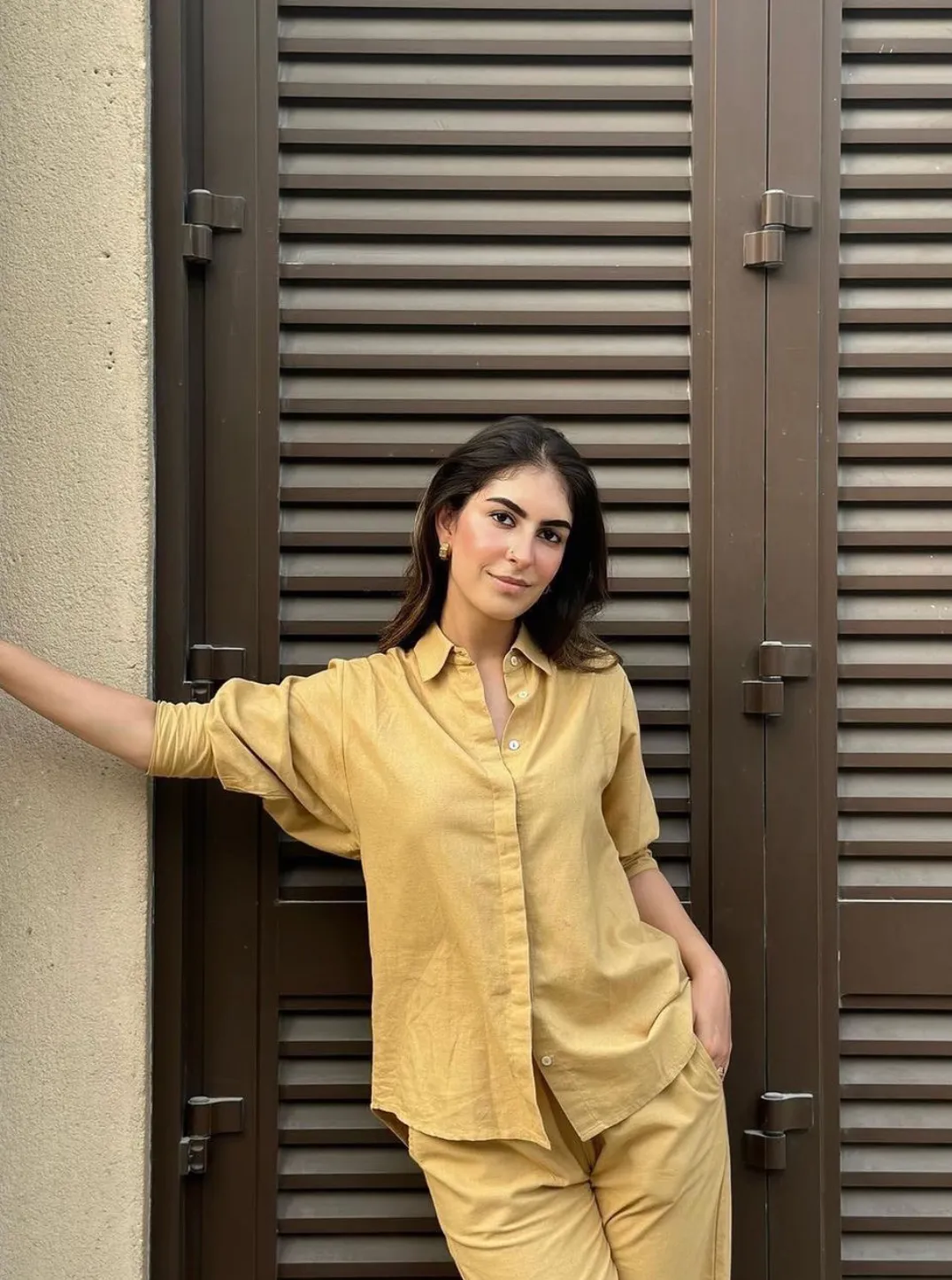 Jahnvi Kapoor Styled Caramel Coord Set