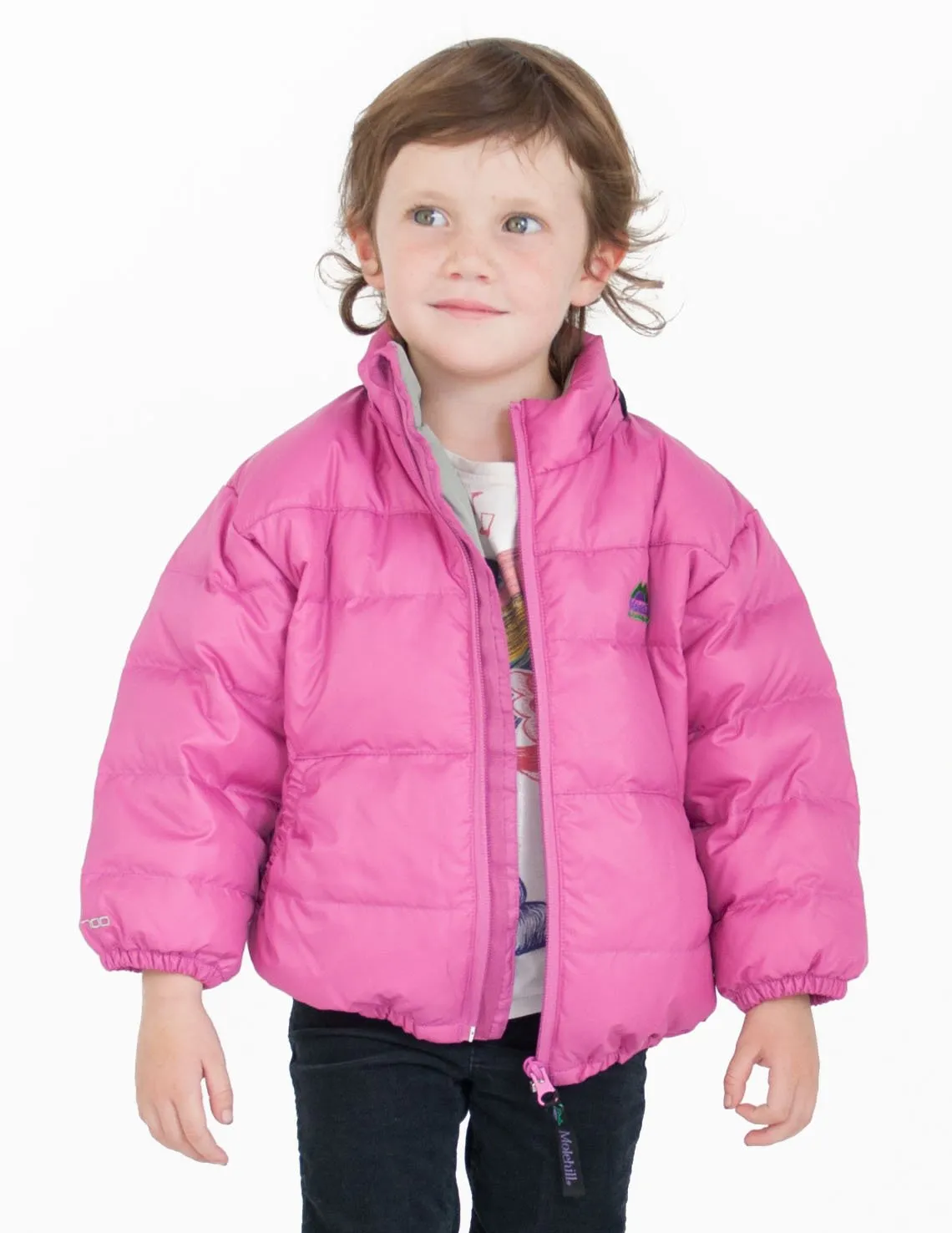 Kids Down Hooded Jacket - Rose