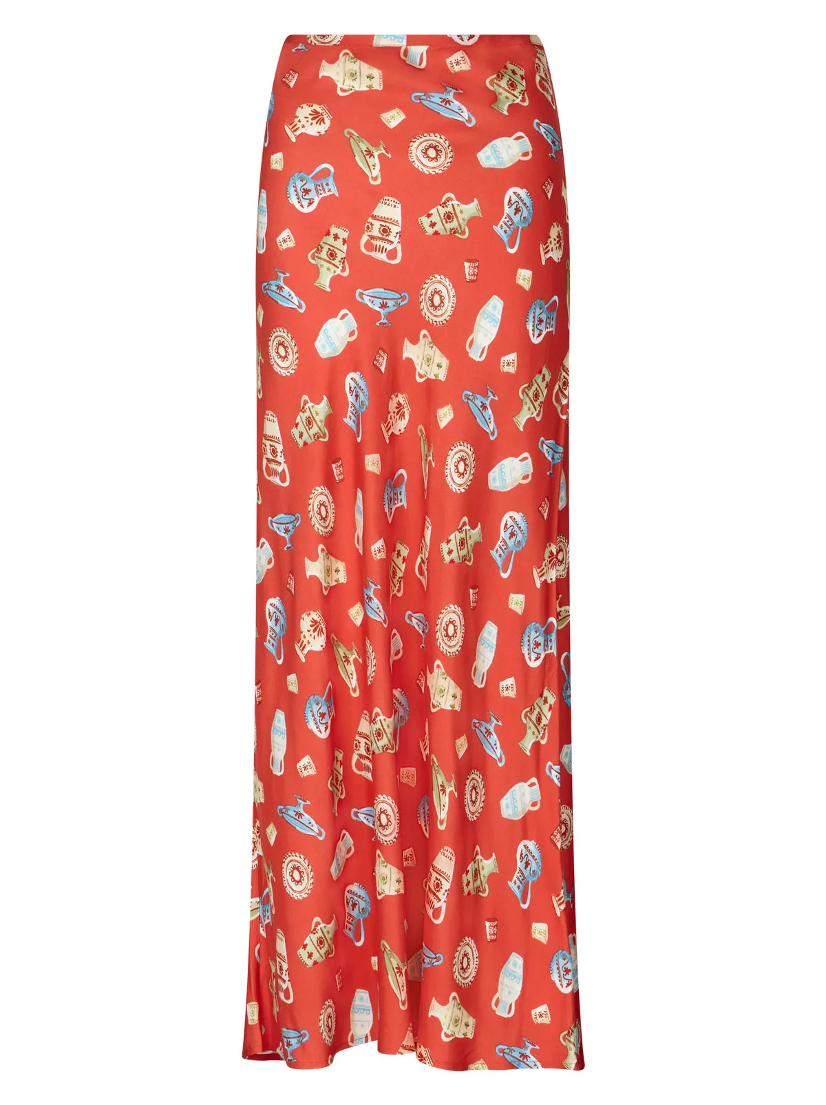 Layla Red Pottery Print Skirt