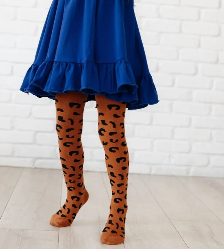 Leopard Knit Tights  || Little Stocking Co