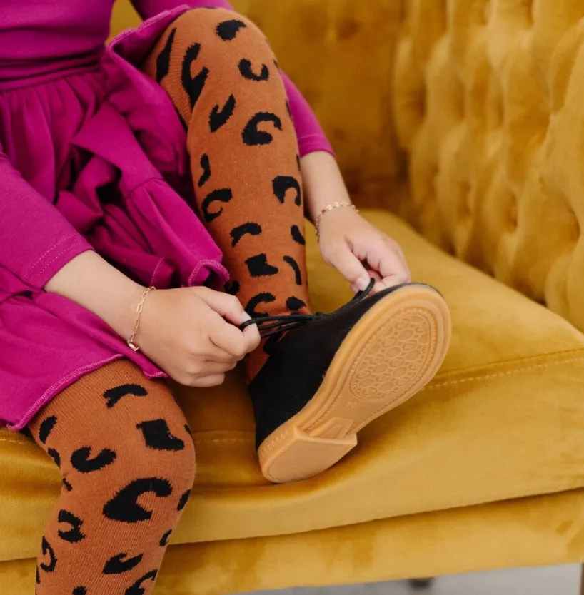 Leopard Knit Tights  || Little Stocking Co