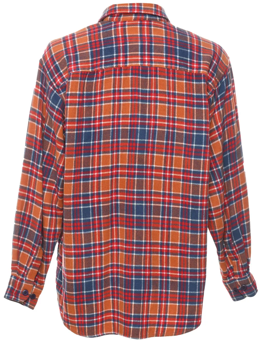 Long Sleeved Multi-Colour Flannel Checked Shirt - M