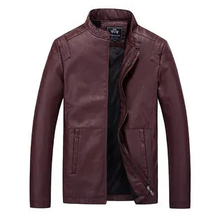 Men Elegant Warm Winter Leather Jacket - C4395JPJK