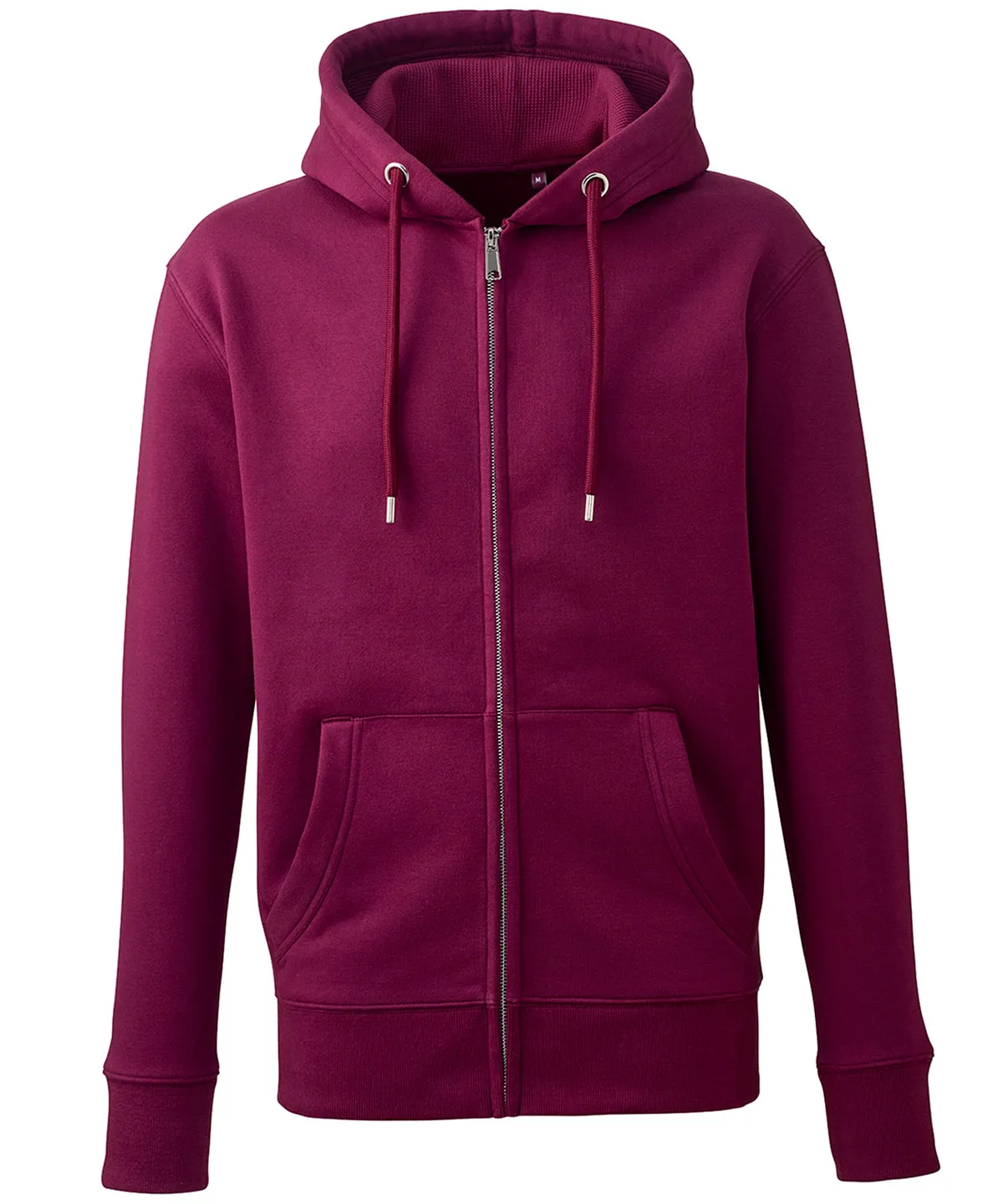 Mens Anthem full-zip hoodie | Burgundy