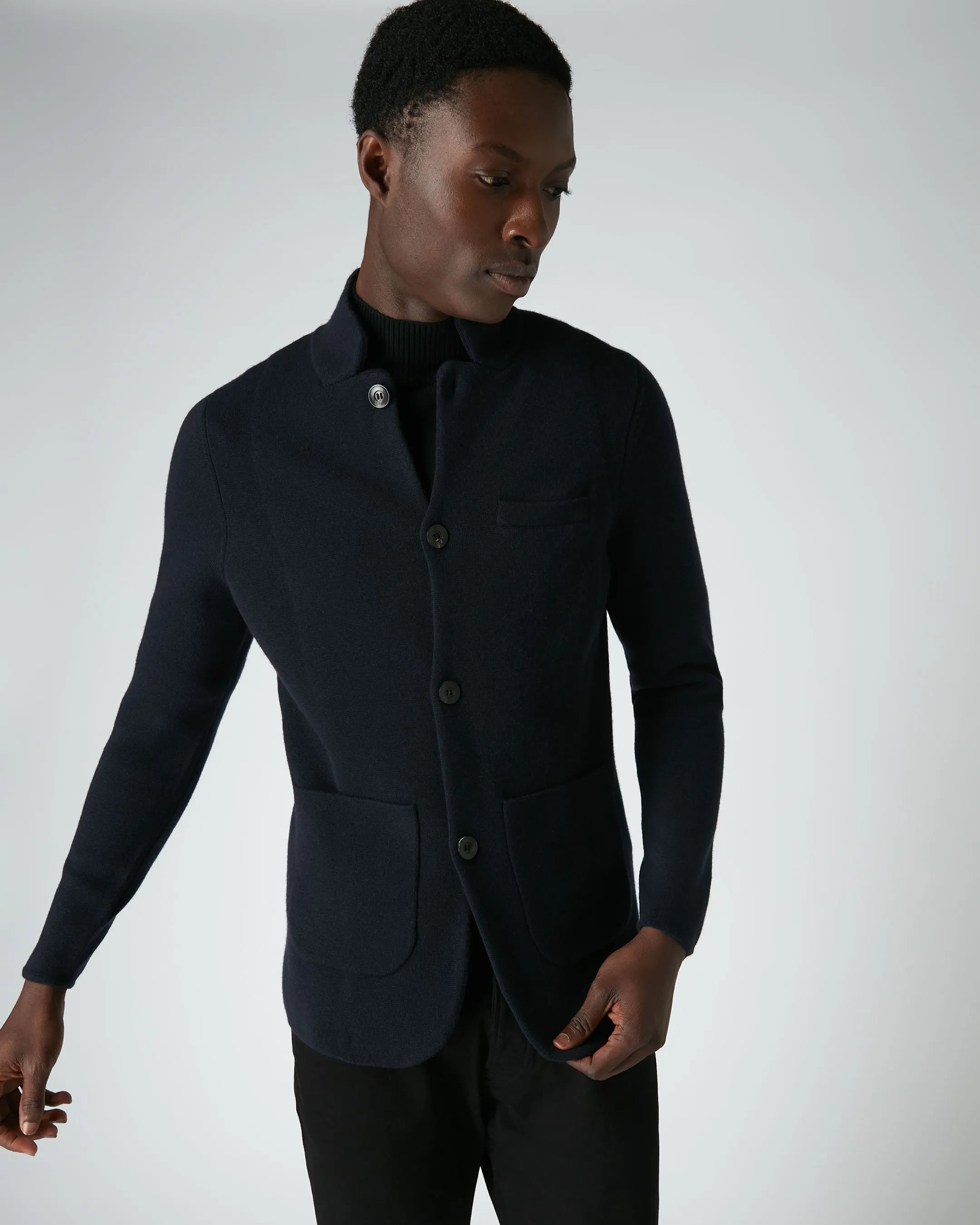 Men's Grosvenor Milano Cashmere Jacket Navy Blue