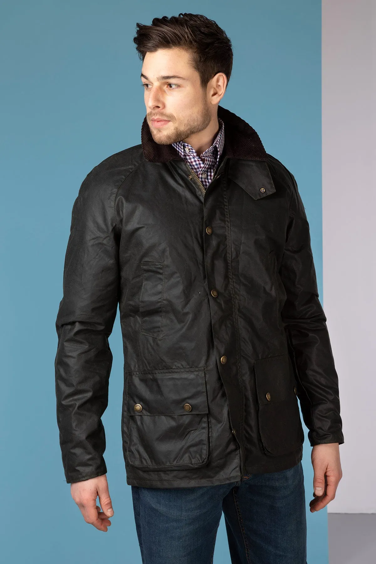 Men's Richmond Slim Fit Waxed Cotton Jacket