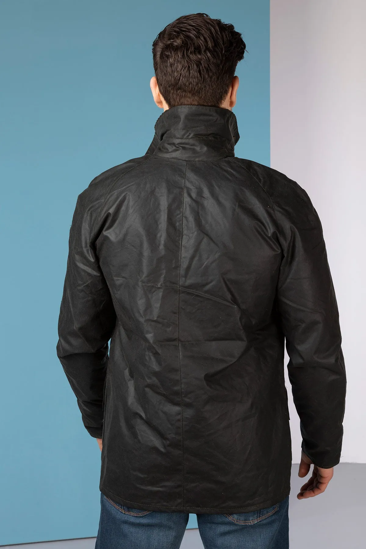 Men's Richmond Slim Fit Waxed Cotton Jacket