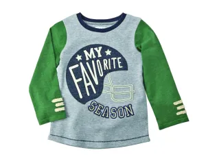 Mud Pie Kids "My Favorite Season" Football Theme Boys Tee Shirt for Fall