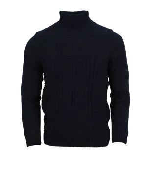 New York Black Men's Fashion Design Turtleneck Sweaters Slim-Fit