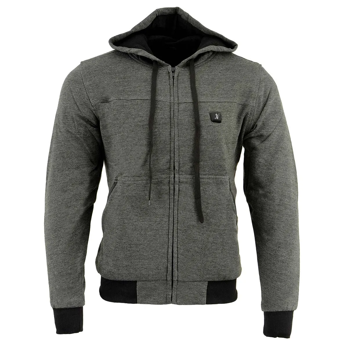 Nexgen Heat MPM1713SET Men's “Fiery’’ Heated Hoodie - Grey Zipper